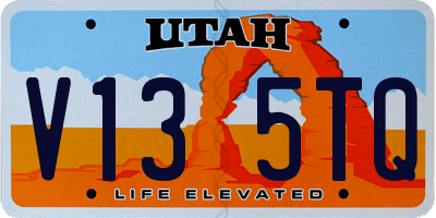 UT license plate V135TQ