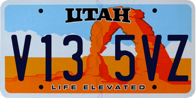 UT license plate V135VZ