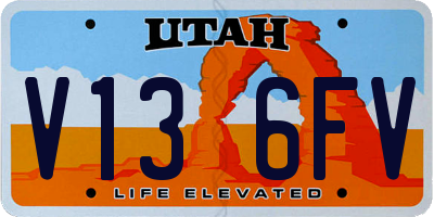 UT license plate V136FV