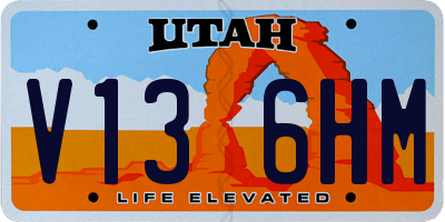 UT license plate V136HM