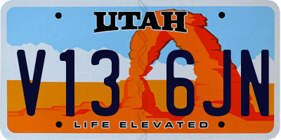 UT license plate V136JN