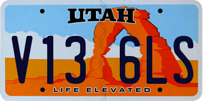 UT license plate V136LS