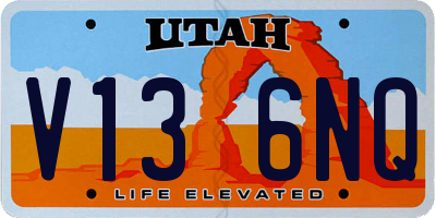 UT license plate V136NQ
