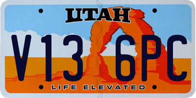 UT license plate V136PC