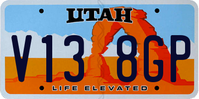 UT license plate V138GP