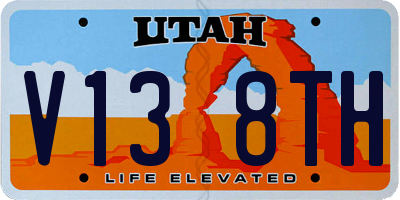 UT license plate V138TH