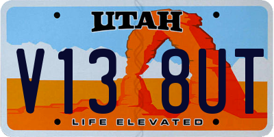 UT license plate V138UT