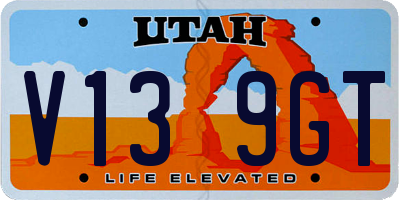 UT license plate V139GT