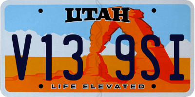 UT license plate V139SI