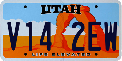 UT license plate V142EW