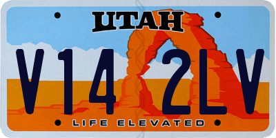 UT license plate V142LV
