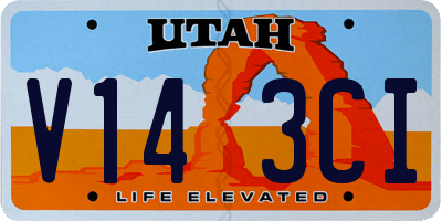 UT license plate V143CI