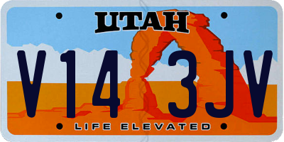 UT license plate V143JV