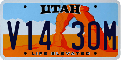 UT license plate V143OM