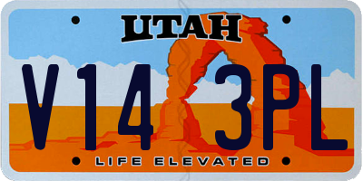 UT license plate V143PL