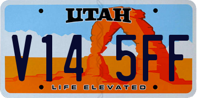 UT license plate V145FF