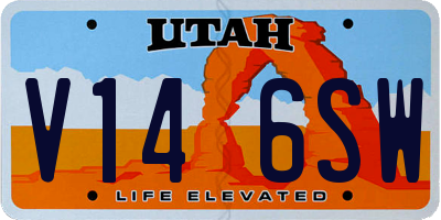 UT license plate V146SW