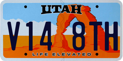 UT license plate V148TH