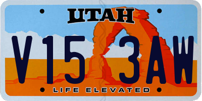 UT license plate V153AW