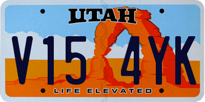 UT license plate V154YK