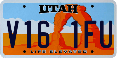 UT license plate V161FU