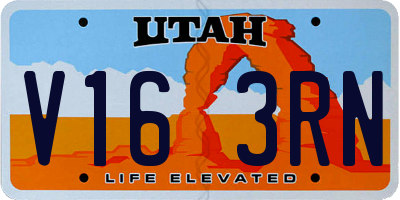 UT license plate V163RN