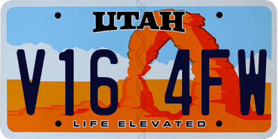 UT license plate V164FW
