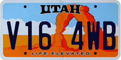 UT license plate V164WB