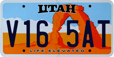 UT license plate V165AT
