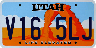 UT license plate V165LJ