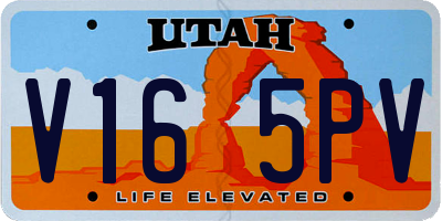 UT license plate V165PV