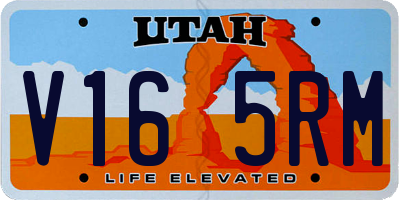 UT license plate V165RM