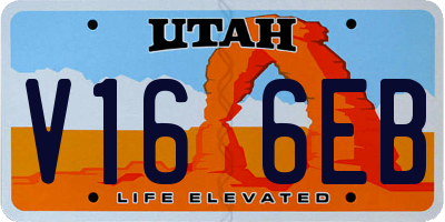 UT license plate V166EB