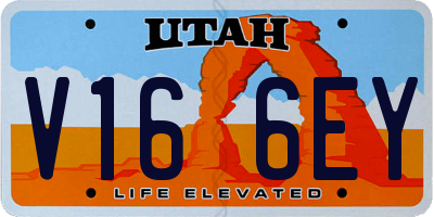 UT license plate V166EY