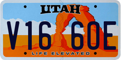 UT license plate V166OE