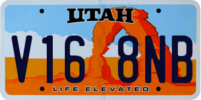 UT license plate V168NB