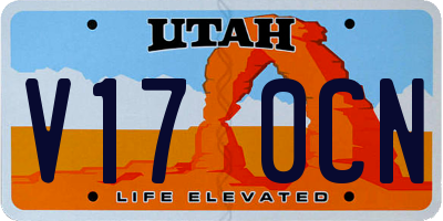 UT license plate V170CN