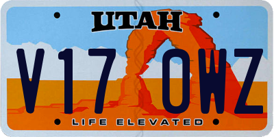 UT license plate V170WZ