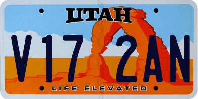 UT license plate V172AN
