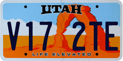 UT license plate V172TE