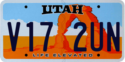 UT license plate V172UN