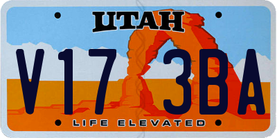 UT license plate V173BA