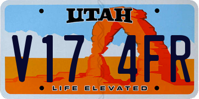 UT license plate V174FR
