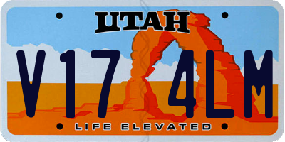 UT license plate V174LM