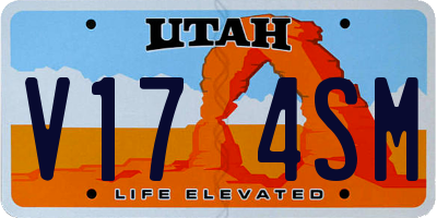 UT license plate V174SM
