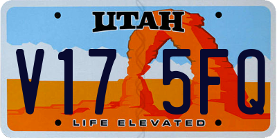 UT license plate V175FQ