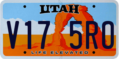 UT license plate V175RO