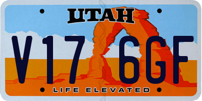 UT license plate V176GF