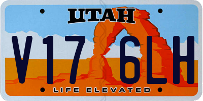 UT license plate V176LH