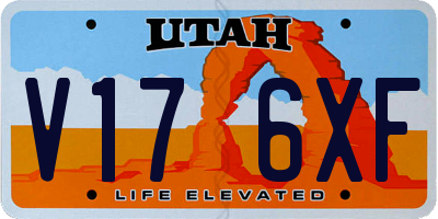 UT license plate V176XF
